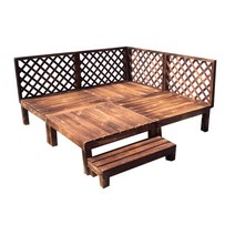 조립식 마루 평상 원두막 만들기 diy 정자 실외 계단, 90x90x36cm 플랫폼 1m2