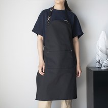 [버니] 블랙스트랩 방수 앞치마 +무료 자수 각인/로고앞치마 자수앞치마 각인앞치마 이니셜앞치마 카페 공방 꽃집 헤어샵 바버샵 바리스타, 블랙