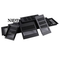 후황 욕실 실내 유인휀 화장실 산업용 업소용 환풍기 2Pcs 매트 블랙 알루미늄 사각형 공기 환기 인공 호흡, 02 80mm Wide_03 225mm Long