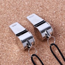 스틸 호루라기 2p 휘슬 [MP] 전자호루라기/전자호각/호신용호루라기/호루라기목걸이/휘슬/탁구채/요가매트/경찰호루라기/폭스40/배구공, 2P 1세트, 2개