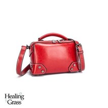 [AK분당점] [힐링그래스] 소가죽 스퀘어 크로스백 (HGLH2378RD)