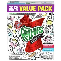 후르츠 롤업 젤리 버라이어티팩 20개입 10oz Fruit Roll-Ups Fruit Flavored Snacks Variety Pack 140g+140g, 1개
