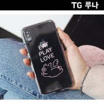 TG 루나 L800 네온 애니멀 클리어 젤리 케이스, 래빗, 없음