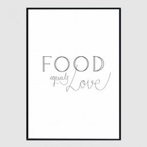 슬림액자 Food is Love A3사이즈, 무광올리브