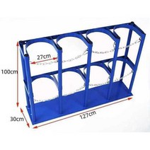 가스통 보관대 고정 장치 산소통 거치대 위험물 고정기, 2. 4칸 27cm