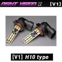 믹스 LED 안개등 V1 믹스 LED 안개등 V1 야간운전 포그전구 램프등 시인, 2개입, H10타입