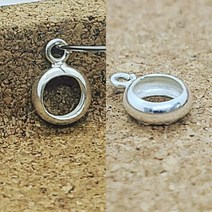 딸럽 실버 925 캐보션 난집 펜던트 목걸이 부자재 DL58(9mm)