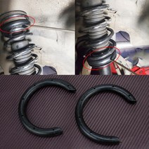 에어서스펜션 차량용 자전거 자동차 코일 스프링 고무 슬리브 시트 쿠션 충격 흡수기 범용 블랙에 적합 1 쌍