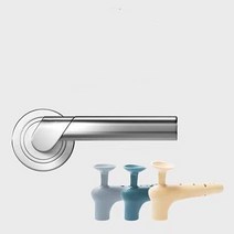 실리콘 문소리방지 문고리 도어스토퍼, 청색