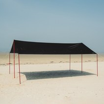 캠플 6x4.4 대형 블랙 코팅 렉타 타프, 올블랙