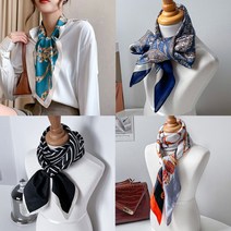 명품 스카프 10종 스카프 매는법 고급포장 하운드체크 스프라이프 네이비 청록색 주황색