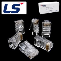 랜테스터기 UTP CAT.5e RJ 45 8P8C 플러그100개 커넥터 LS전선, 1개