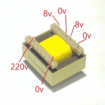 8vac250mA 2CH 파워트랜스 보드타입 EST-4113 AC출력
