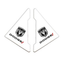 픽업 트럭 닷지 램 액세서리 2pcs 자동차 정문 코너 pvc 스티커 닷지 로고 구경 램 여행 캐러밴 충전기 바이퍼 다코타 durango 니트로 장식, 하얀색