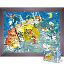 퍼즐피플 짱구는 못말려 직소퍼즐, 성냥팔이 150피스 액자포함(우드월넛), 150p