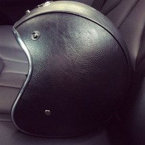 가죽 헬멧 아라이램5 오픈페이스 AGV 덱스톤 SOL 할리 비틀 쇼에이 오토바이용품매장 보난자, 블랙 실버 에지 (고글 포함)