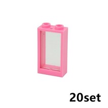 중국레고 도시 액세서리 벽 패널 창 프레임 벽돌 지원 울타리 MOC 59350 59349 문 장난감 자동차 부품 빌딩, 32 Pink-A06