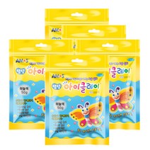 아모스 아이클레이 50G 파우치 지퍼백 5P, 50g 지퍼백 파우치, 하늘색5p
