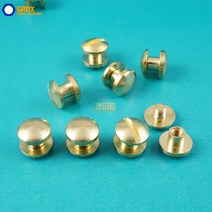 시카고밴더 솔리드 브래스 리벳 시카고 스크류 가죽 공예 벨트 지갑/캠버 8x3mm 50, 한개옵션0