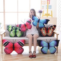러블리인형 다채로운 던져 베개 플러시 장난감 나비 박제 쿠션 키즈 여자 친구 선물, [02] 50cm, [03] 분홍색