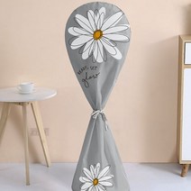 꽃그림 선풍기 커버 선풍기 보호덮개 안전보관 방수커버 블루 그레이 재재데이, 캘리그라피 블루