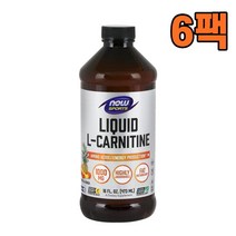 NOW Sports 나우스포츠 엘카르니틴 1000mg 리퀴드 트로피칼 473ml, 6팩