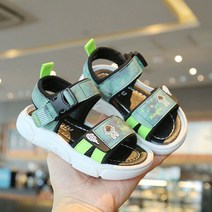 소년 샌들 2022 여름 새로운 성격 폭발 어린이 이슬 발가락 패션 라이트 비치 신발 샌들