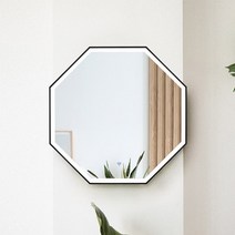LED 간접 비비안 8각 거울 600x600, LED터치스위치（3색변환）, 골드