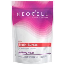 네오셀 비오틴 버스트 10000mcg 브라질리언 아사이 베리 글루텐 프리 소프트 츄, 30개입, 1개, 30정