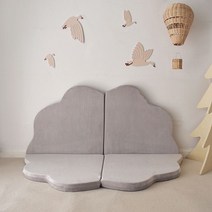 북유럽 대형 침대 벽가드 매트 범퍼쿠션, 18 라이트그레이L사이즈8080cm4장