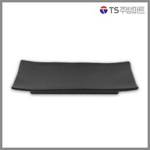 [돌산멜라민] 체크(흑) - 사각접시 (업소용그릇 멜라민그릇 예쁜그릇 식당접시 멜라민볼 멜라민찬기 검정색그릇), (DS-7810), 1개