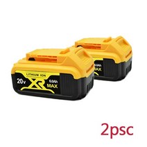 디월트 공구 배터리 가능한 dcb200 20v 6ah 18 volt max xr 공구와 호환 18650 호환, 하얀