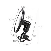 사이드미러보조거울 자동차 용 사각 지대 거울 조정 가능한 보조 범용 광각 사이드 미러 백미러 드롭 배송, 01 Black S, 01 Black S