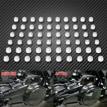할리데이비슨 호환 할리를위한 60pcs 오토바이 엔진 볼트 나사 캡 커버 일렉트라 글라이드로드 킹 2017-202, 02 Chrome Bolt Cap