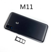 삼성 호환 갤럭시 M11 M115F M115F/DS 전화 하우징 프레임 배터리 후면 커버 뒷면 도어 측면 버튼 패널 섀시 뚜껑 케이스, [01] M11 Black