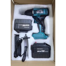 진정한 550N.m 18V 1/2 브러시리스 무선 임팩트 렌치 1830 1840 호환 가능... 자동차 수리 트럭 수리용 리튬 배터리, 15.EU - with 2 6.0Ah battery