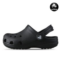 [크록스키즈] 클래식 클로그 아동 주니어 슬리퍼 샌들 블랙 206991-001