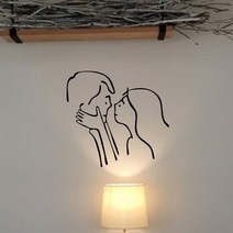 하qis1_시트지문구 드로잉그림 커플 벽스티커 감성소품 인테리어 제작 갬성 제작지 카페 꾸미기 지스티커 홈데코 장식♥erda, ♥erda블랙, Hing