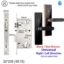 지문도어락 전자 도어락 2022 새로운 raykube h4 tt 잠금 잠금 블루투스 스마트 도어 잠금 잠금 암호 ic 카드 키 스마트 홈, 22x235 5572, 없음