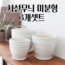 도자기화분 17/21/25CM 도기 3개세트 다육이 선인장 꽃 공 빈 화분 봄 특이한화분 북유럽화분