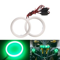 자동차 라이트습기제거제 자동차 라이트천사 눈 헤일로 링 COB Led 자동차 오토바이 스쿠터 헤드 라이트 장, 07 120MM, 04 green