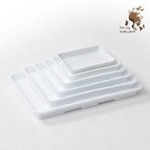 직사각민받침 심플하고 베이직한 직사각형 화분받침, 백색