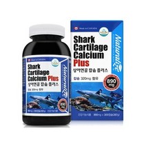 캐나다직수입 상어연골 칼슘 플러스 뼈건강 근육기능유지 식약처인정 골다공증 예방 칼슘제, 1박스, 890mg x 300캡슐