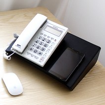 가죽 메탈 다용도 받침 전화기받침 태블릿스텐드, 다크브라운