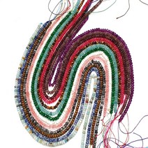 [원석 론델줄] 4mm 옥론델 한줄 비즈공예, 론델줄(소다라이트)