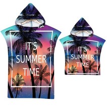 마이크로 화이버 패브릭 프린트 후드 비치 타월 성인용 고속 건조 수영장 판초 목욕 망토 가운 피트니스, 03 3_02 마이크로fiber 76x65