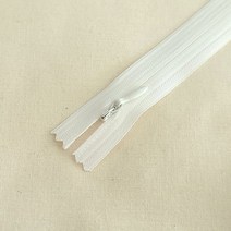 KSK 25cm 콘솔지퍼 숨은지퍼 콘실지퍼 혼솔지퍼 바지지퍼 14색상, 백아이보리
