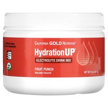 캘리포니아 골드 뉴트리션 HydrationUP 전해질 드링크 믹스 과일 펀치맛 227g