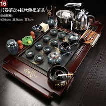 전통 다기세트 차도구 차 세트 가이완 나무 트레이 용품 세라믹 찻주전자 컵 음료 용기 인퓨저 Tazas 드 테 주방 액세서리, 16