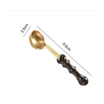레트로 나무 손잡이 스푼 왁스 씰 스탬프 액세서리 씰링 스크랩북 양초 만들기 키트, Copper
